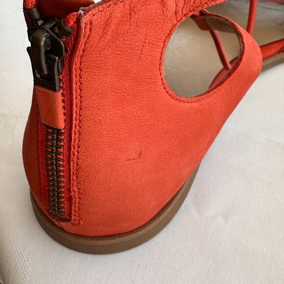 Eileen Fisher Womens Rose Leather Sandal, Orange, Size 9 - Picture 3 of 11